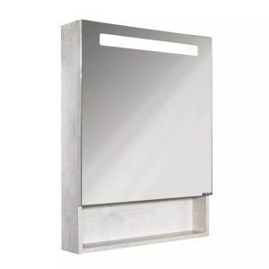 Шкаф зеркальный Comforty Никосия 60 Дуб белый 00-00014144CF