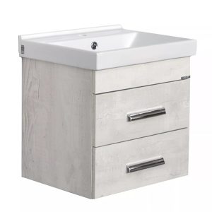 Тумба подвесная Comforty Никосия 50 с раковиной Fest 50 Дуб белый 00-00017091CF Тумба подвесная Comforty Никосия 50 с раковиной Fest 50 Дуб белый 00-00017091CF