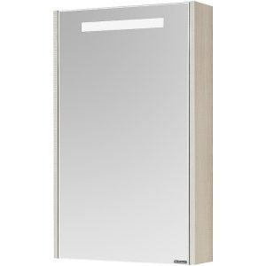 Шкаф зеркальный Aquaton Верди 50 с подсветкой Белый / Ясень фабрик 1A195802VDAV0
