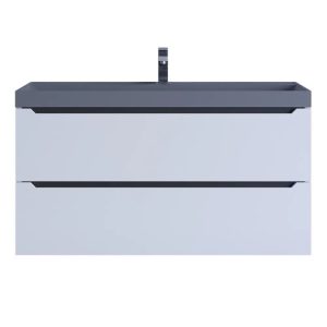 Тумба подвесная Uperwood Tanos 100 с раковиной Белый / Графит 3930421703