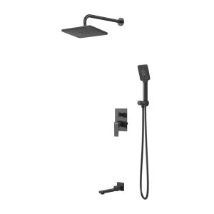 Душевая встройка Grossman Classic с изливом Черный матовый 501.K35.04.210