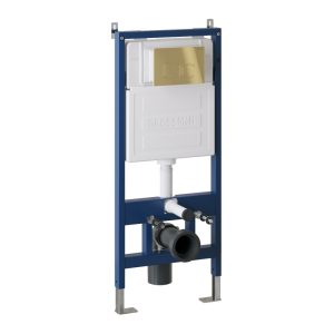 Инсталляция Grossman для скрытого монтажа унитаза + клавиша смыва Cosmo Золото глянцевый 97.02.300