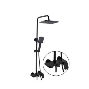 Душевая система Fashun с изливом Черный матовый A52424-7