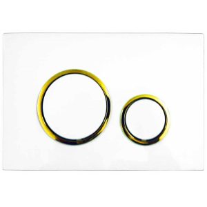 Клавиша смыва Azario AZ-8200 Белый / Золото AZ-8200-0046