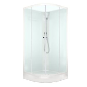 Душевая кабина Domani-Spa Eko Delight Slim 90х90 Белый / Матовое, Поддон низкий, DS01EcDS99LWM00