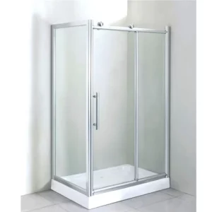 Душевой уголок Водный мир 120х80 с поддоном правый Хром / Матовое