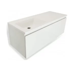 Тумба подвесная Эстет Dallas Luxe  99,2 с раковиной Белый ФР-00002319