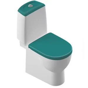 Унитаз-компакт Sanita Luxe Best с бирюзовым сиденьем Soft Close Унитаз-компакт Sanita Luxe Best с бирюзовым сиденьем Soft Close