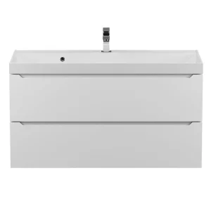 Тумба подвесная Uperwood Tanos 100 + раковина Classic Белый