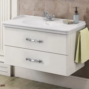 Тумба подвесная Comforty Неаполь 100 + раковина Белый глянцевый 4139025 Тумба подвесная Comforty Неаполь 100 + раковина Белый глянцевый 4139025