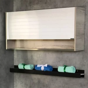 Шкаф навесной Comforty Клеон 115 Белый / Дуб дымчатый 00-00000823CF