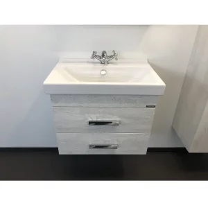 Тумба подвесная Comforty Никосия 60 + раковина Дуб белый 00004138879CF Тумба подвесная Comforty Никосия 60 + раковина Дуб белый 00004138879CF