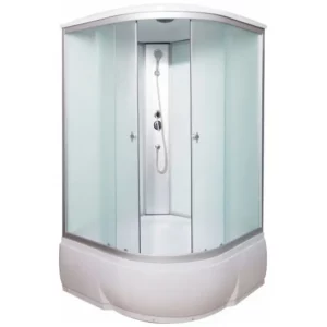 Душевая кабина Водный мир 120х120, Хром / Матовое, Высокий поддон