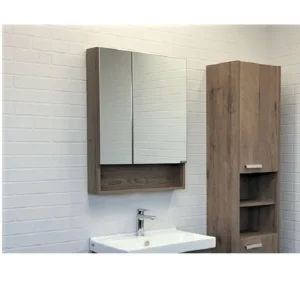 Шкаф зеркальный Comforty Никосия 60 Дуб темный 00-00008850CF