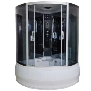 Душевая кабина Водный мир 150х150, Хром / Тонированное, Высокий поддон