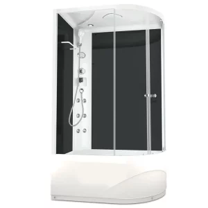 Душевая кабина Domani-Spa Delight Slim high левая 120х80 Белый, Поддон высокий