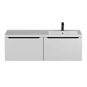 Тумба подвесная Uperwood Tanos 120 правая без раковины Белый / Графит