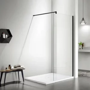 Душевая перегородка Aquatek Walk in 80 Черный / Прозрачное AQ WIW 08020BL Душевая перегородка Aquatek Walk in 80 Черный / Прозрачное AQ WIW 08020BL