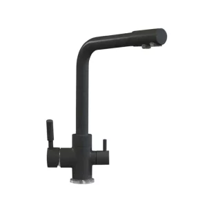 Смеситель для кухни Polygran Дуо с каналом для питьевой воды 627505 Черный матовый Смеситель для кухни Polygran Дуо с каналом для питьевой воды 627505 Черный матовый