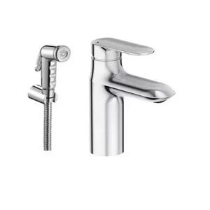 Смеситель для раковины Jacob Delafon Kumin с гигиеническим душем E99465-CP Смеситель для раковины Jacob Delafon Kumin с гигиеническим душем E99465-CP