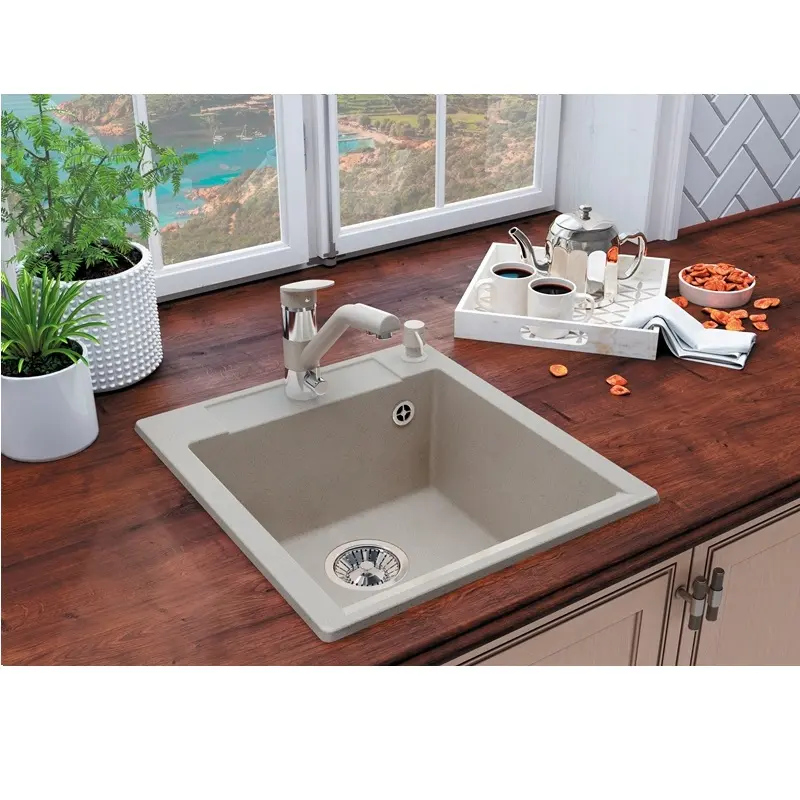 Мойка кухонная Polygran Argo 46 444690 Бежевый Мойка кухонная Polygran Argo 46 444690 Бежевый — изображение 2