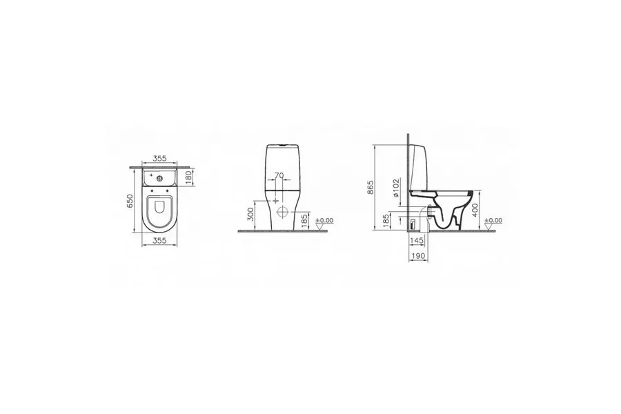 Унитаз-компакт Vitra Zentrum с сиденьем микролифт Унитаз-компакт Vitra Zentrum с сиденьем микролифт — изображение 2