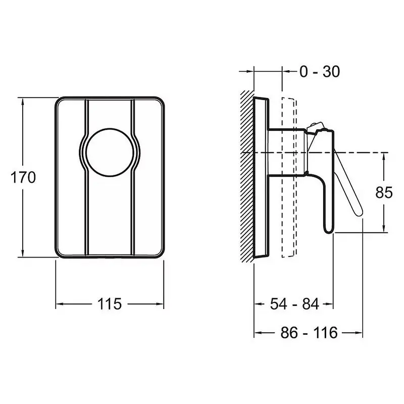 Смеситель встраиваемый Jacob Delafon Singulier E98708-CP Смеситель встраиваемый Jacob Delafon Singulier E98708-CP — изображение 2