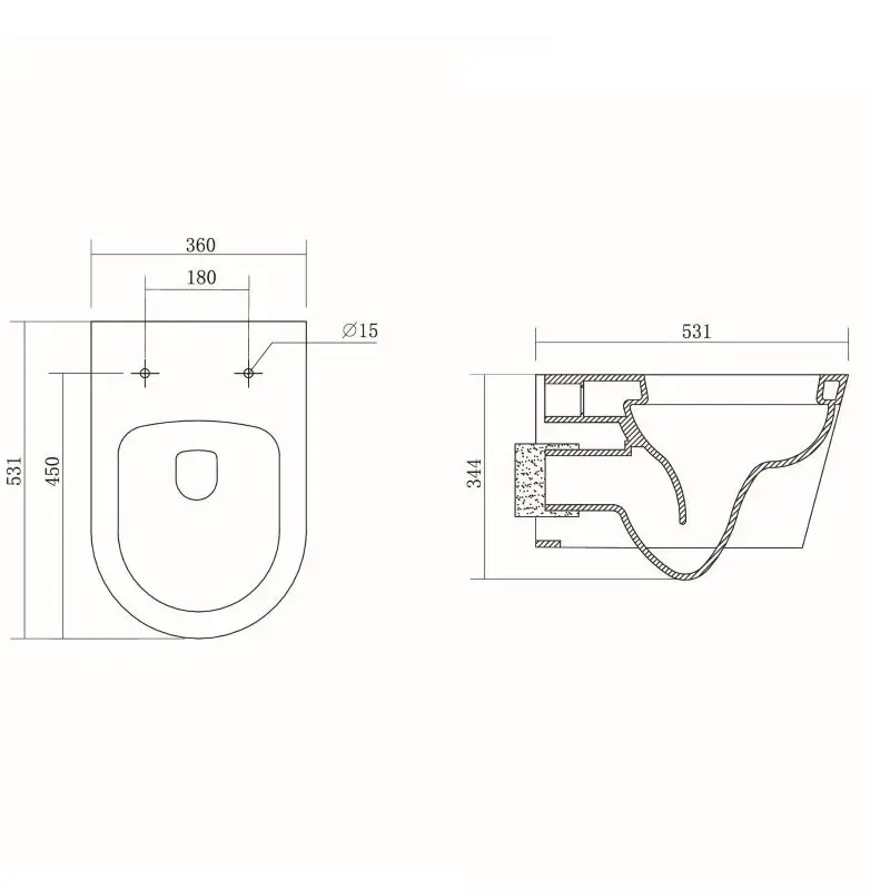 Унитаз подвесной Aquatek Бетта с крышкой-сиденье Белый AQ1253W-00 Унитаз подвесной Aquatek Бетта с крышкой-сиденье Белый AQ1253W-00 — изображение 2