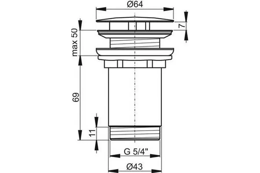 Слив для раковины ClickClack Слив для раковины ClickClack — изображение 2