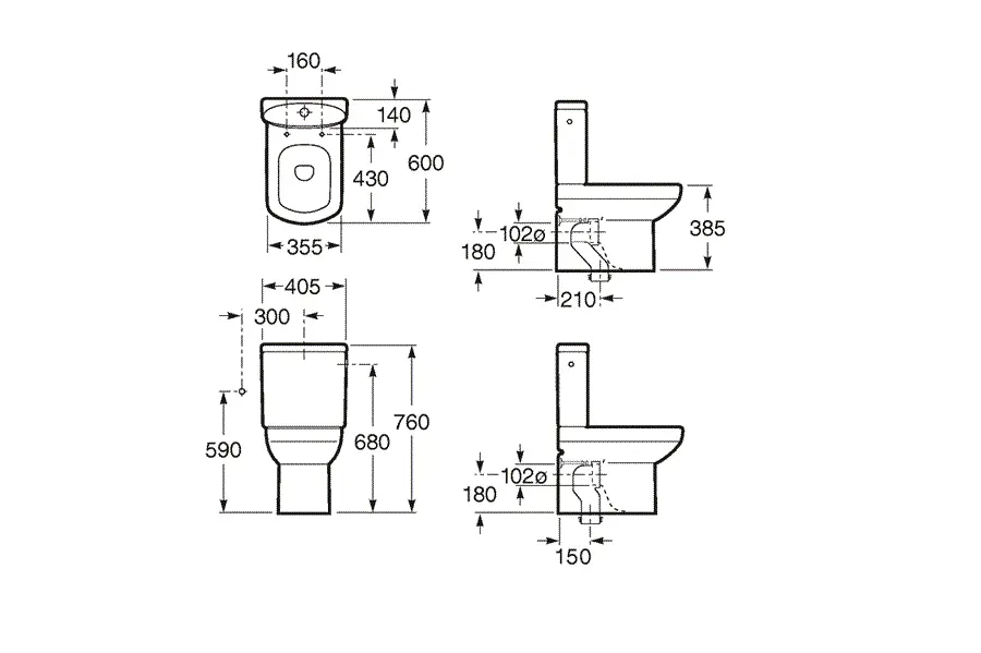 Унитаз-компакт Roca Dama Senso Compacto с сиденьем Унитаз-компакт Roca Dama Senso Compacto с сиденьем — изображение 3