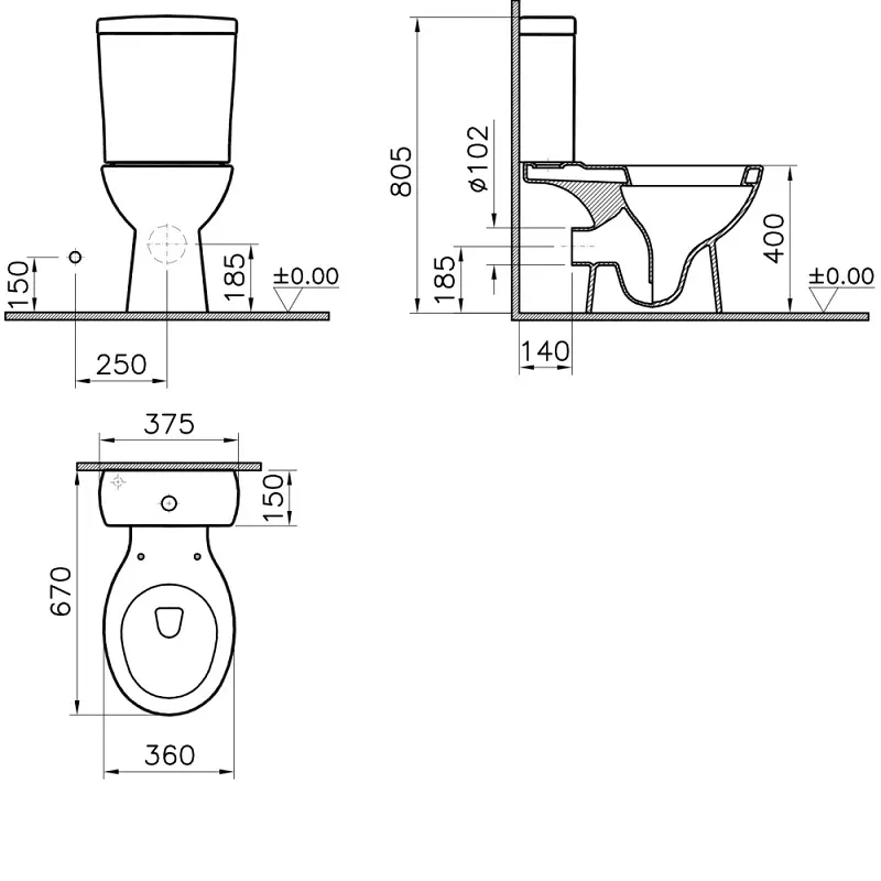 Унитаз-компакт Norm Nord Белый Унитаз-компакт Norm Nord Белый — изображение 3