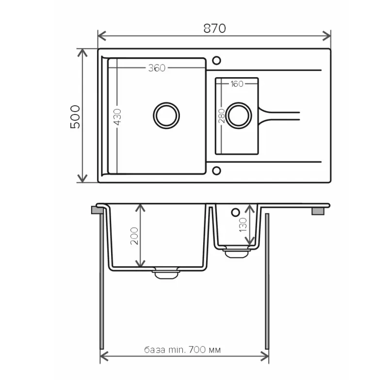 Мойка кухонная Polygran Brig 87 627420 Терракот Мойка кухонная Polygran Brig 87 627420 Терракот — изображение 3