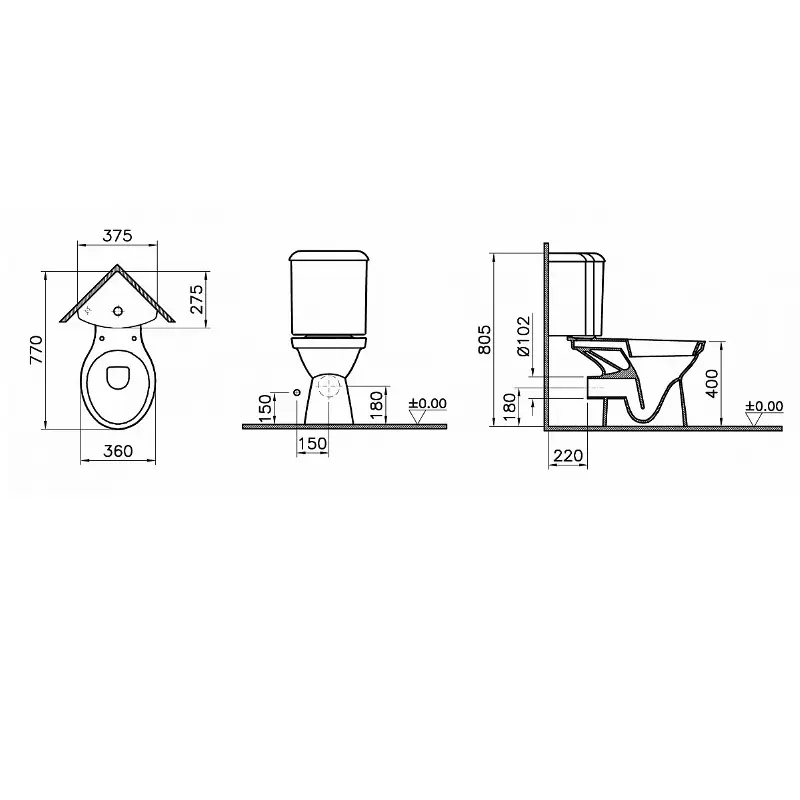 Унитаз-компакт Norm Wenkel Белый Унитаз-компакт Norm Wenkel Белый — изображение 5