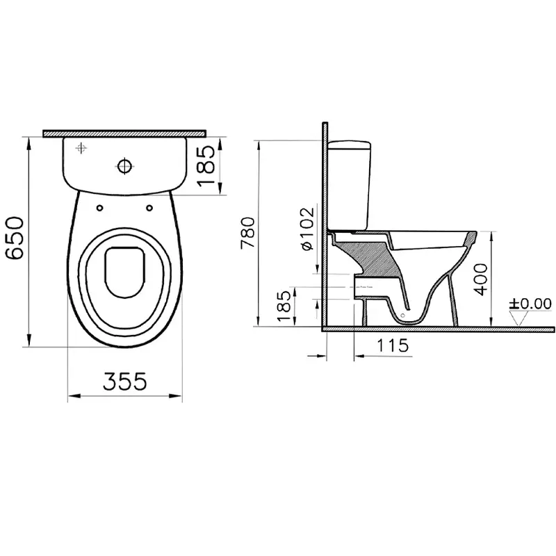 Унитаз-компакт Norm Fit Белый Унитаз-компакт Norm Fit Белый — изображение 5