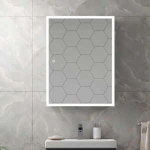 Шкаф зеркальный Агата Reflex 60 с сенсором Белый МВК025