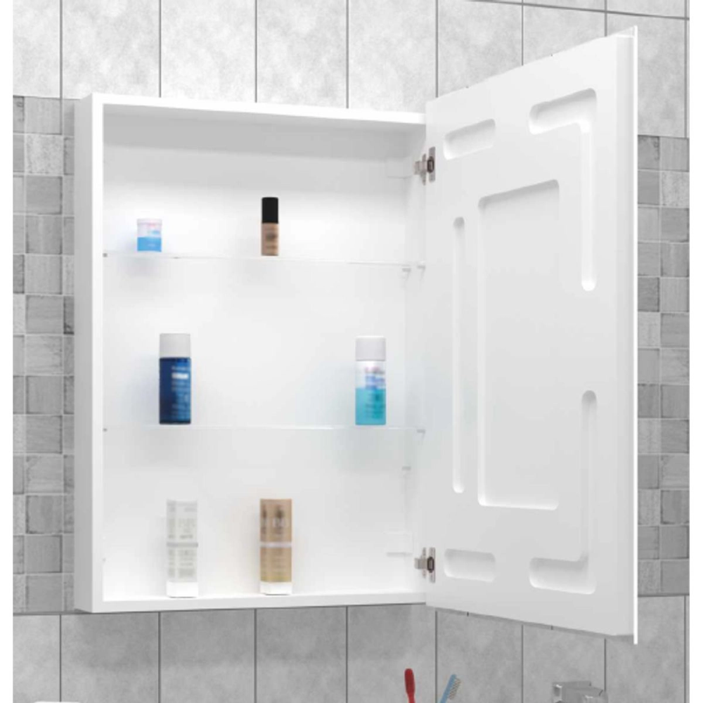 Шкаф зеркальный Агата Reflex 60 с сенсором Белый МВК025 Шкаф зеркальный Агата Reflex 60 с сенсором Белый МВК025 — изображение 4