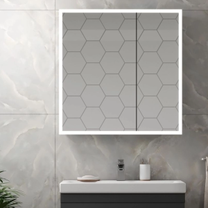 Шкаф зеркальный Агата Reflex 80 с датчиком движения Белый МВК027