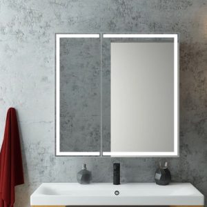 Шкаф зеркальный Агата Allure 80 с датчиком движения, розеткой Белый МВК045