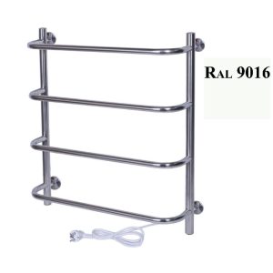 Полотенцесушитель электрический Тера Мост 50х60 кнопка включения, телескоп.держатели Белый ПСК-12-02б