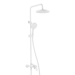 Душевая система Shevanik S43 с изливом Белый матовый S4336C