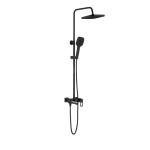 Душевая система Shevanik S82 с изливом Черный матовый S8236H