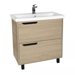 Тумба напольная Viant Кёльн 82 с раковиной Фостер Дерево светлое VKEL80FOSD-T2Y