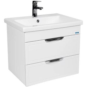 Тумба подвесная Viant Лима 60 с раковиной Como Белый VLIM60CO-T2YP