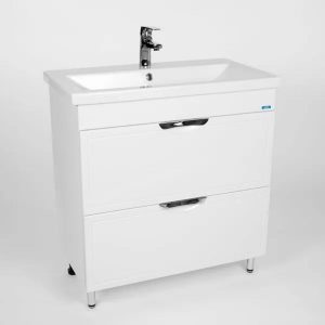 Тумба напольная Viant Лима 80 с раковиной Como Белый VLIM80CO-T2Y