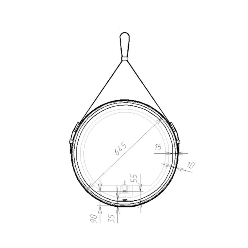 Зеркало Viant Лофт 65 VLOFT65-ZLED Зеркало Viant Лофт 65 VLOFT65-ZLED — изображение 3