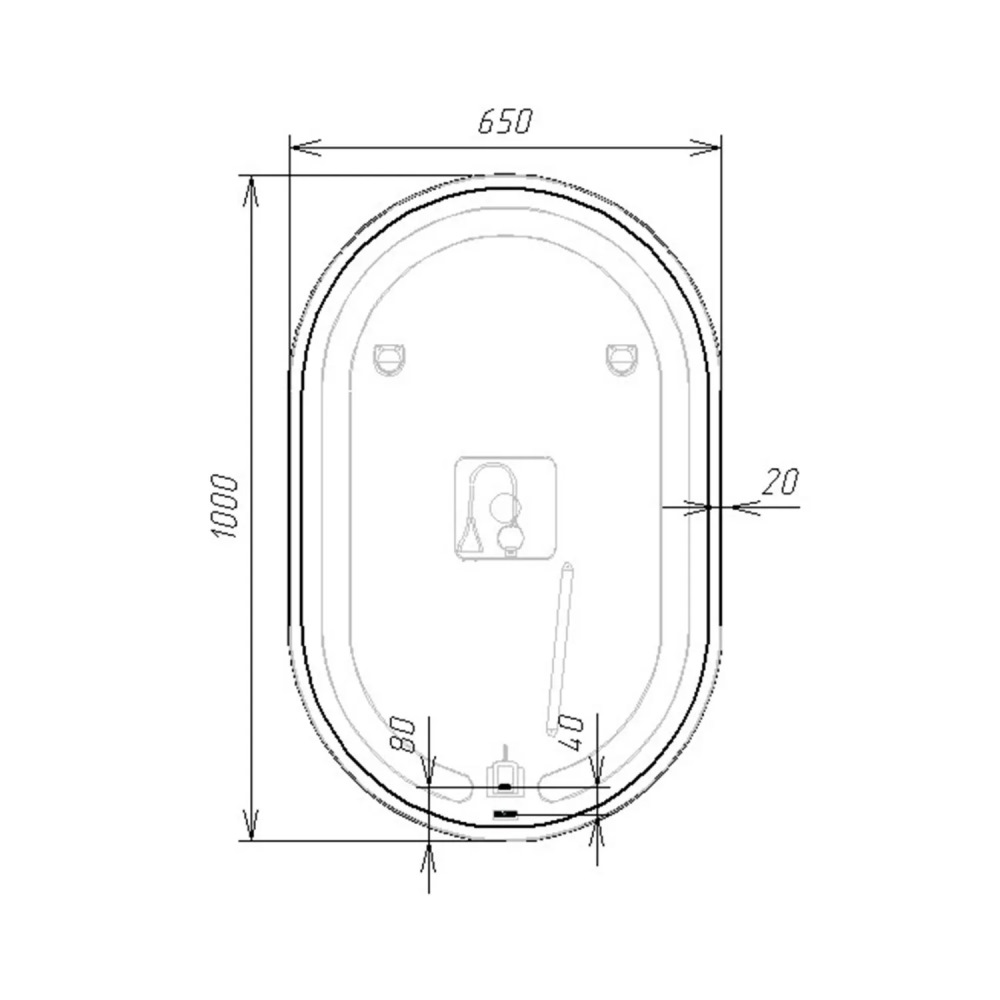 Зеркало Viant Марсель 65 VMAR65100-ZLED Зеркало Viant Марсель 65 VMAR65100-ZLED — изображение 3