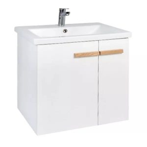 Тумба подвесная Viant Мюнхен 80 с раковиной Como Белый VMUN80COBEL-T2STP